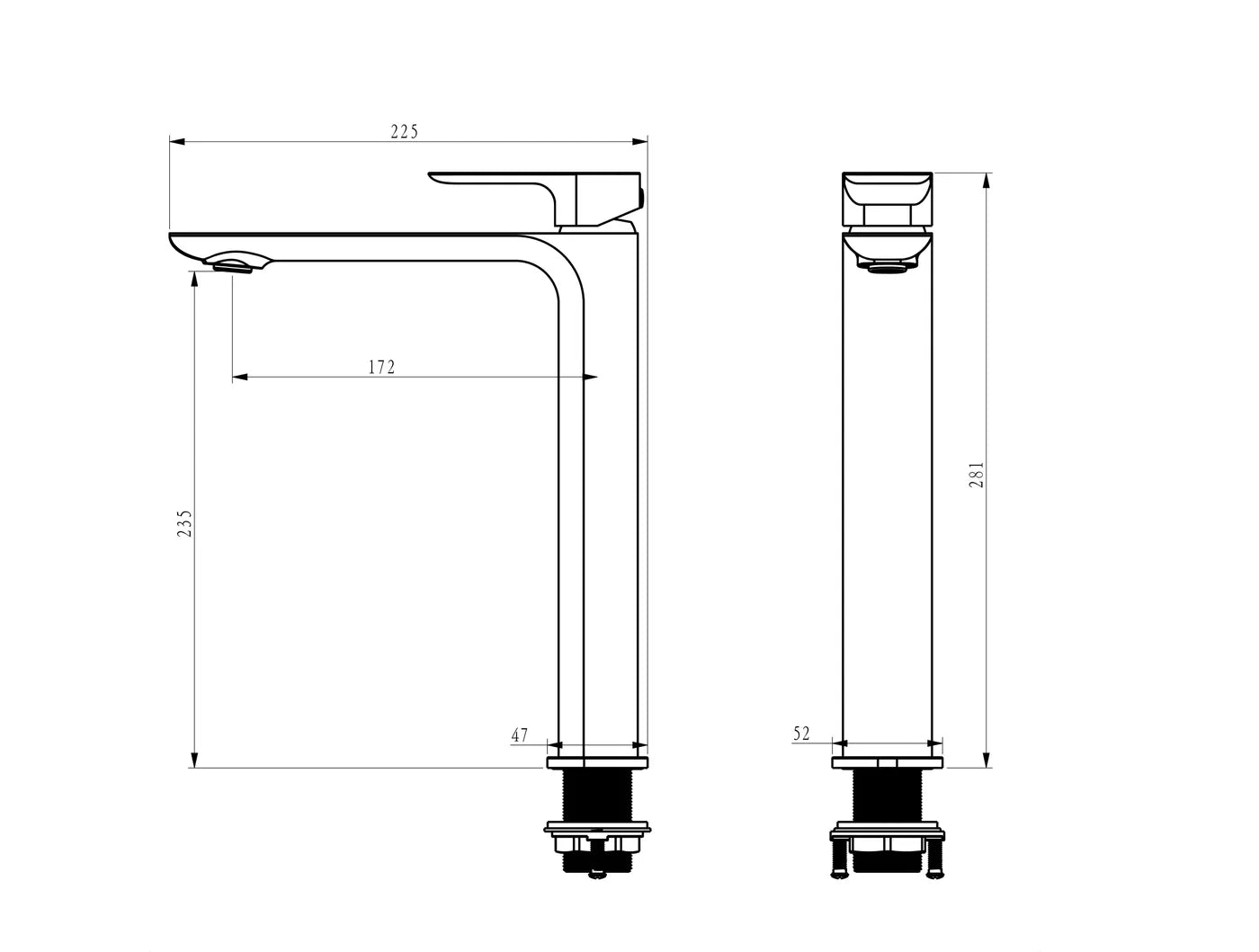Chrome-plated Oskar Tall Basin Mixer with Durable Finish
