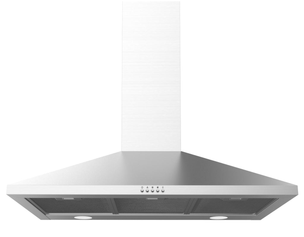 900mm Classic Stainless Steel Wall - Mounted Canopy Rangehood with 3 - Speed Controls