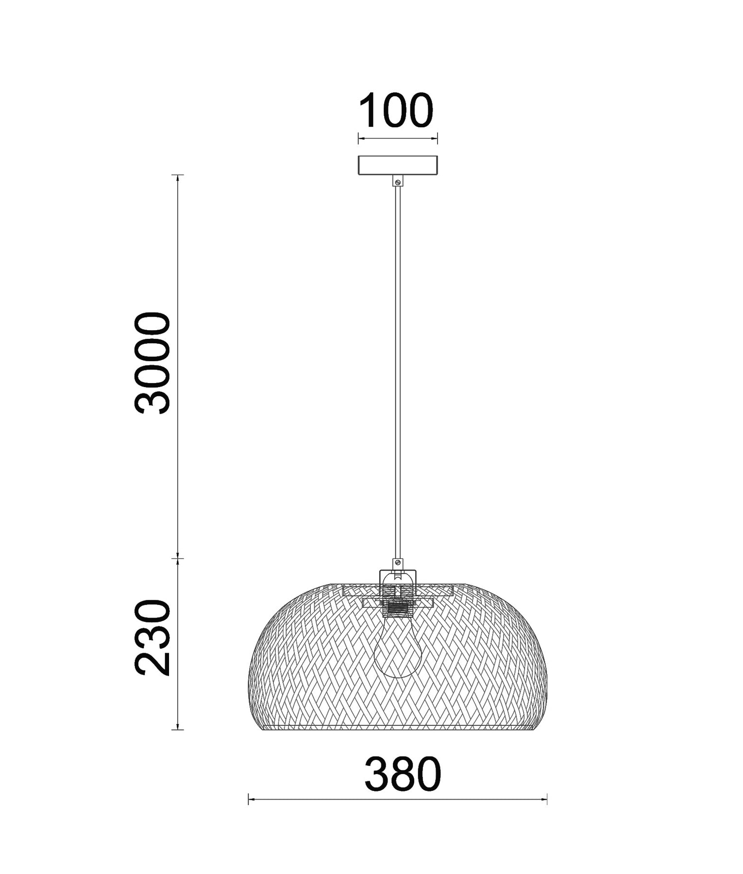 Bohemian-Style Interior Pendant Light with Natural Bamboo Finish