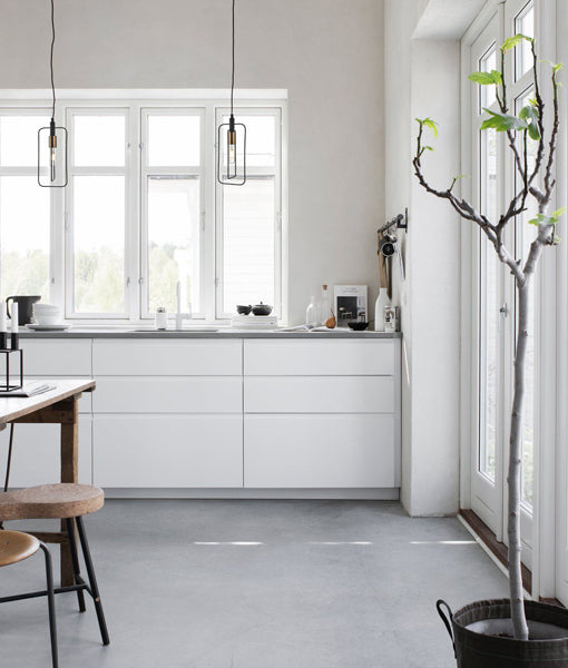 Stylish Interior Black Iron Rectangular Wire Pendant Light