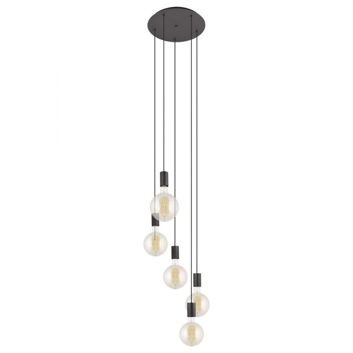 Stylish Black Steel POZUETA 61N Pendant Light for Various Decor Styles