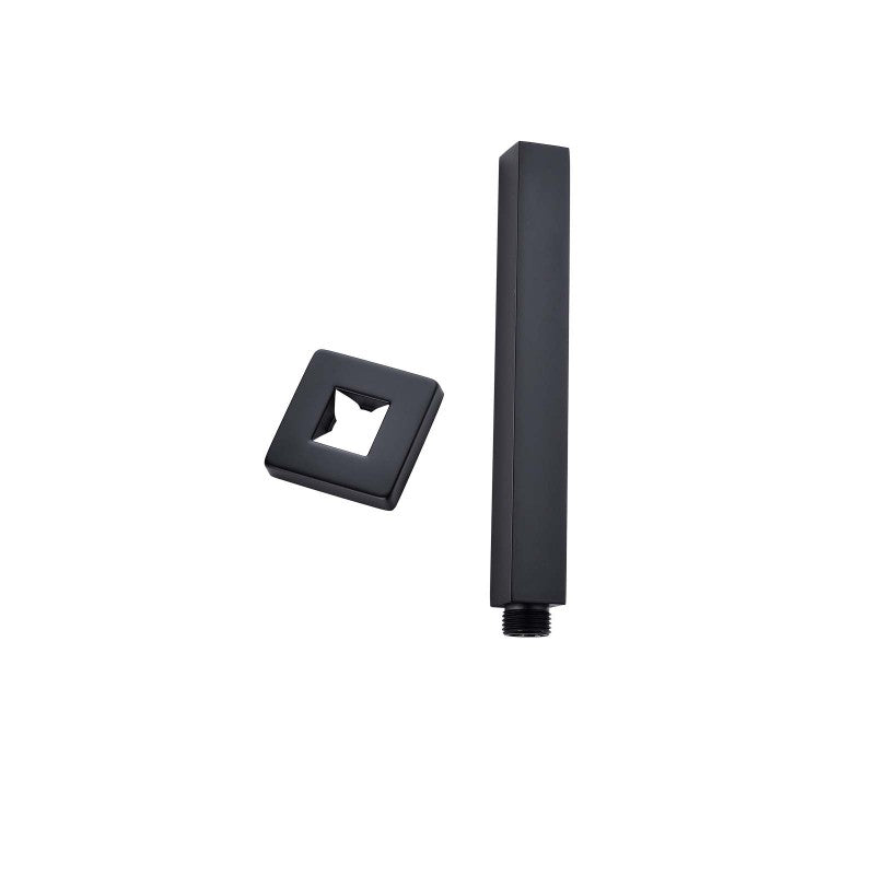 200mm Cavallo Square Ceiling Shower Arm in Elegant Matte Black