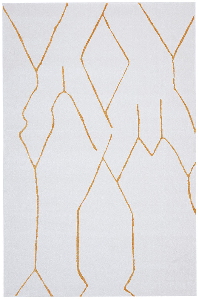 Turkish Power - Loomed Paradise Ivy Gold Rug with 10mm Polypropylene Pile