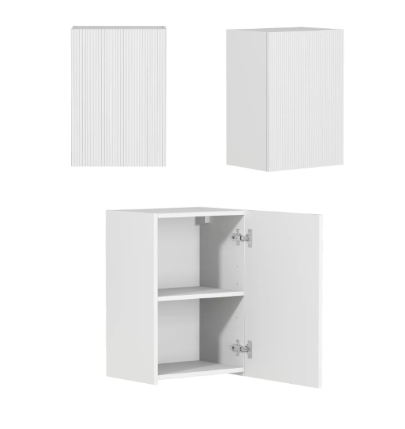 Exclusive BURLEIGH White Laundry Cabinet Set with Stone Top (Style B, 1715x600x2100mm)