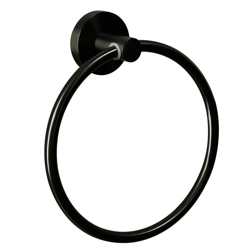 Matte Black Round Otus Towel Ring with 7-Year Warranty
