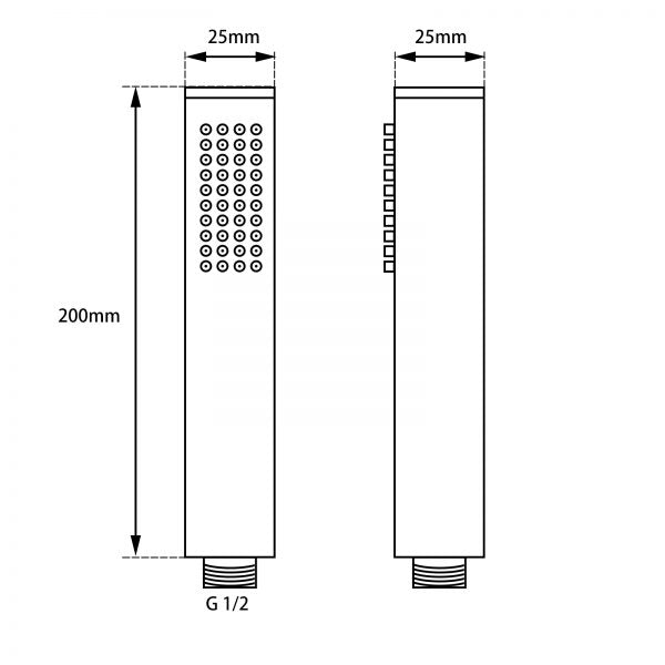 250mm Chrome Round Pentro Handheld Shower Station for Modern Bathrooms
