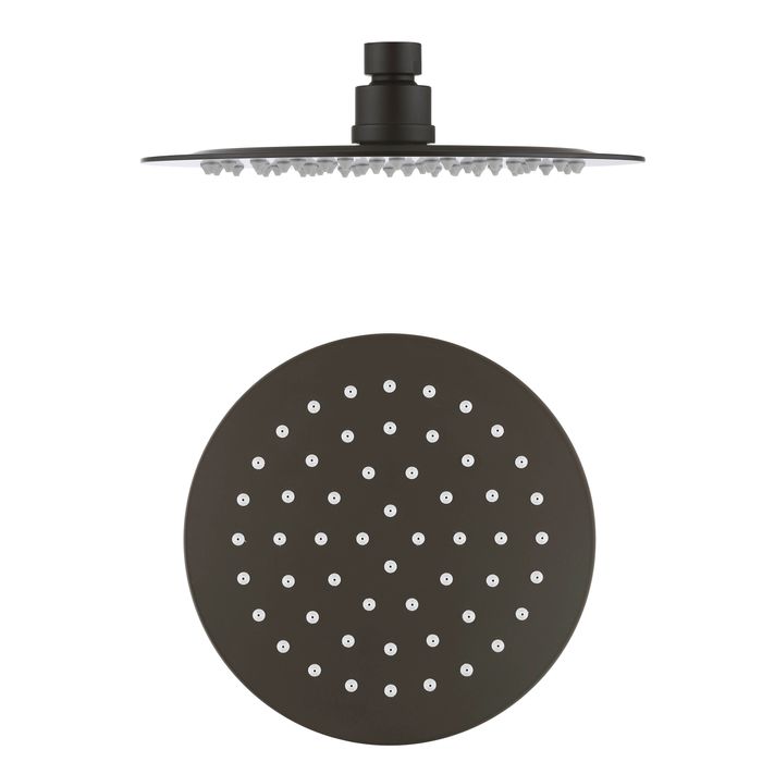 Hot Deal! PAVIA 200mm Gun Metal Twin Shower on Rail with Top Inlet