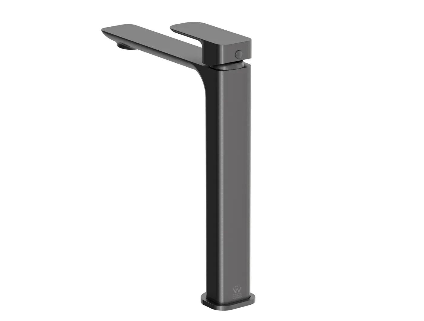 Oskar Brushed Gun Metal Tall Basin Mixer with Durable Finish