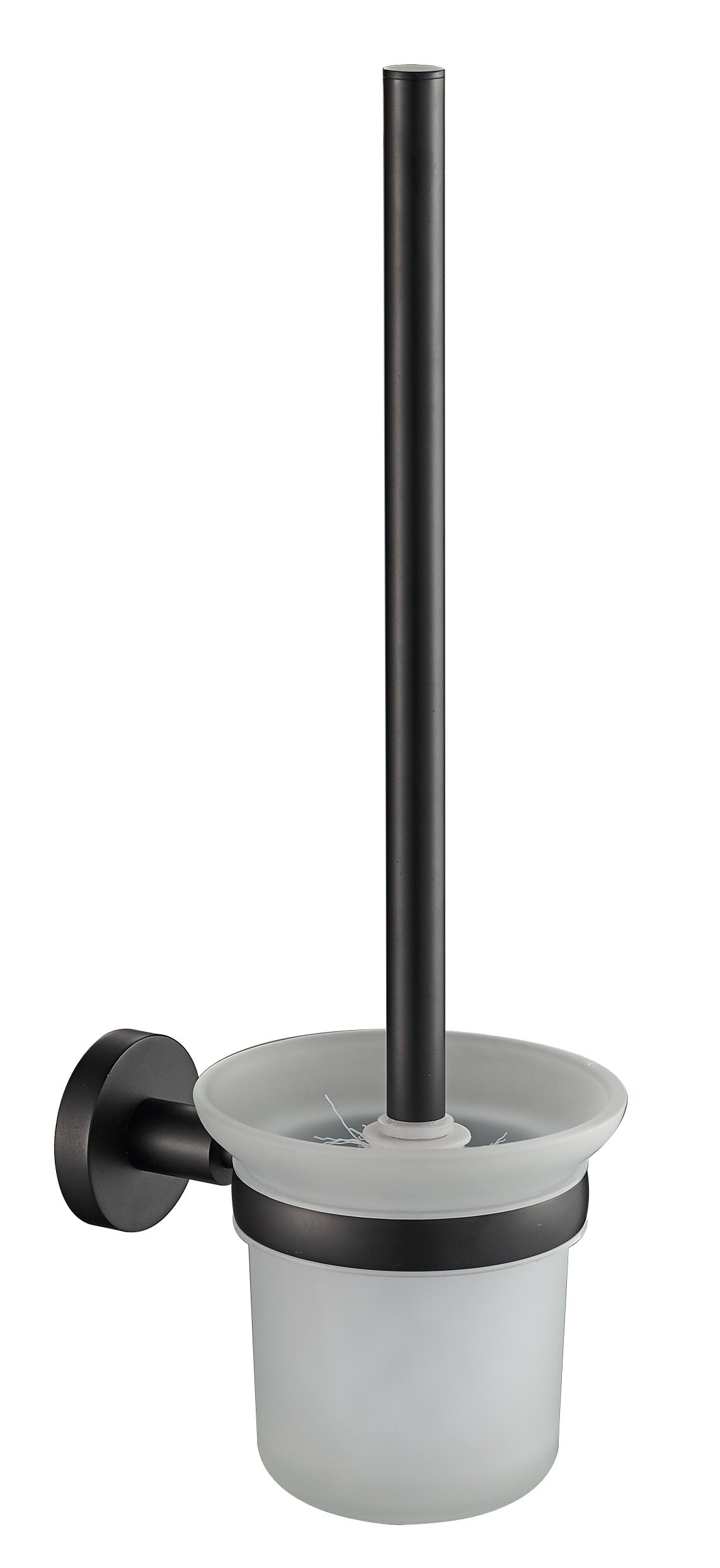 Exclusive Matte Black Otus Round Toilet Brush with 7-Year Warranty