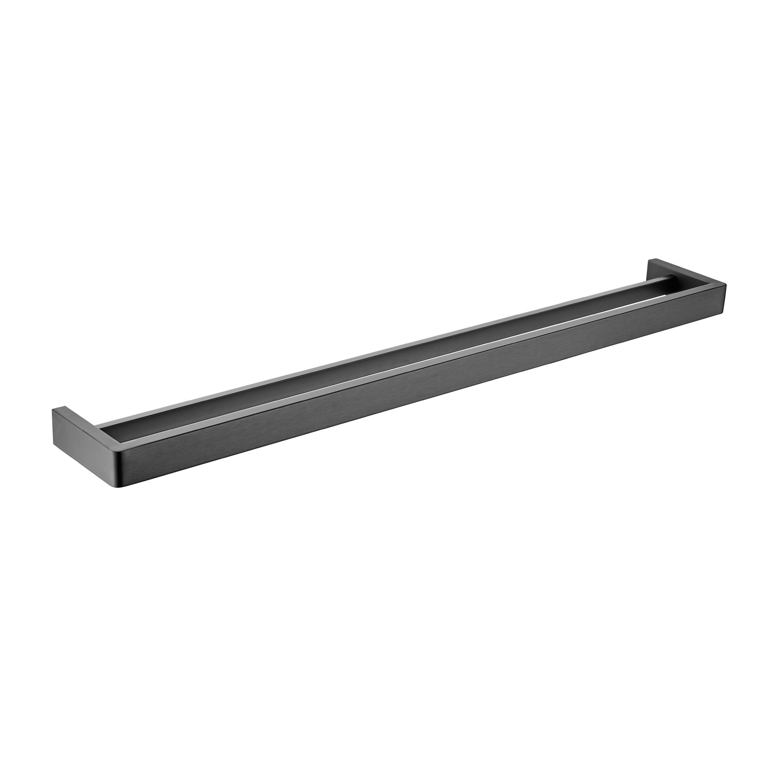 800mm Cavallo Double Towel Rail in Gun Metal Grey Square Design