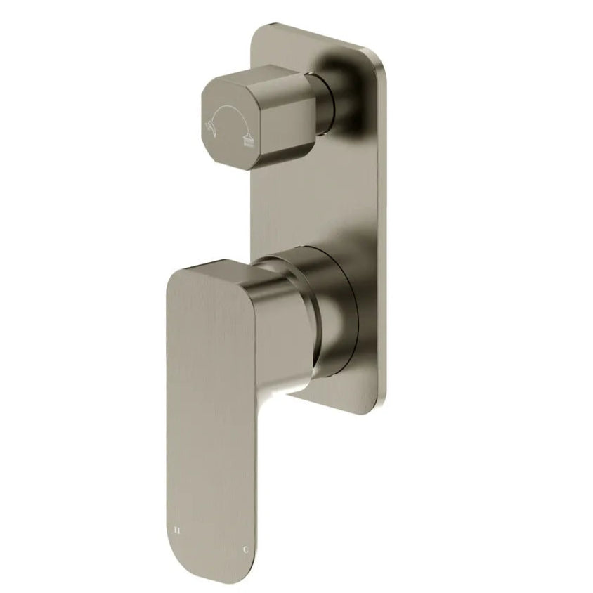 Brushed Nickel Oskar Shower Mixer with Diverter for a Premium Bathroom Experience