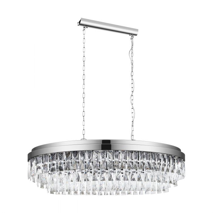 VALPARAISO1 94 Chrome Crystal Chandelier - Sparkling Offer