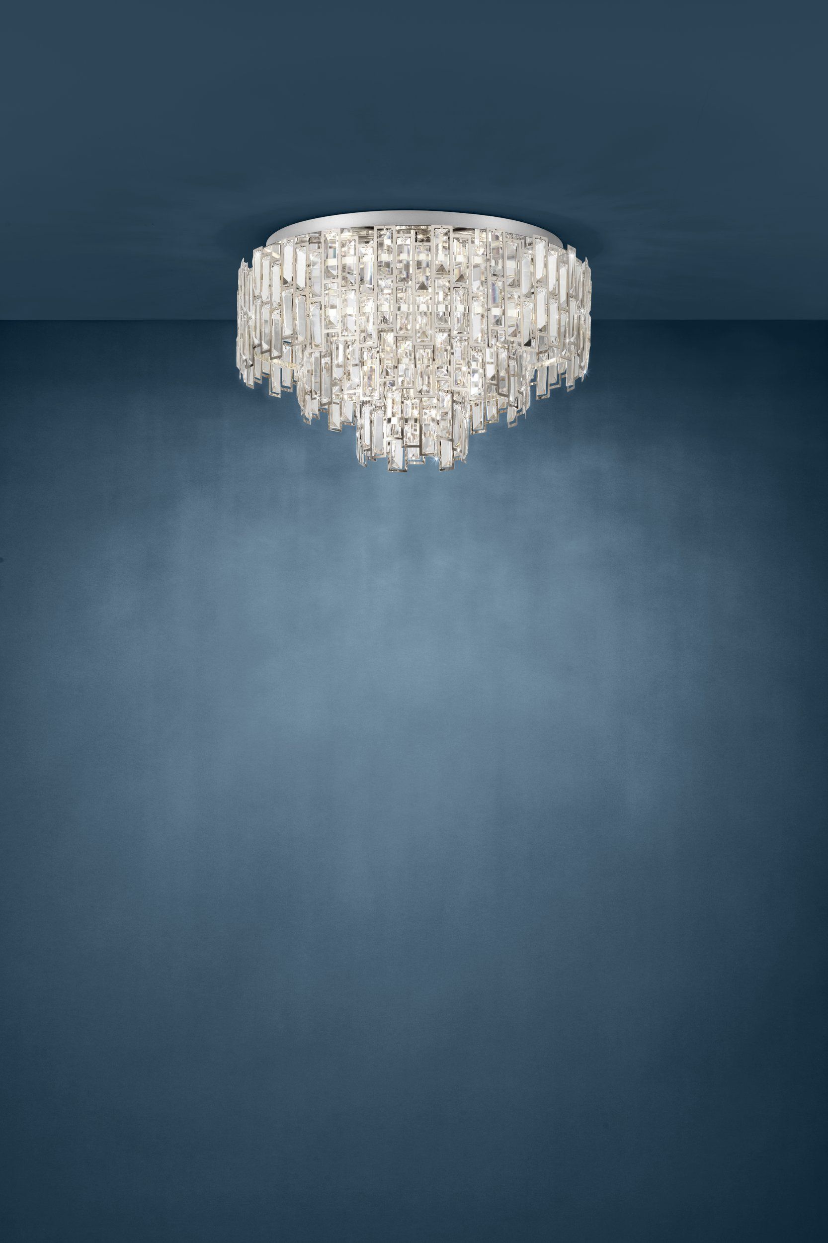 CALMEILLES 1 Chrome Finish Ceiling Light with Stunning Crystals