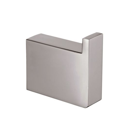 Brushed Nickel Elegant Square Single Robe Hook for Durable Use
