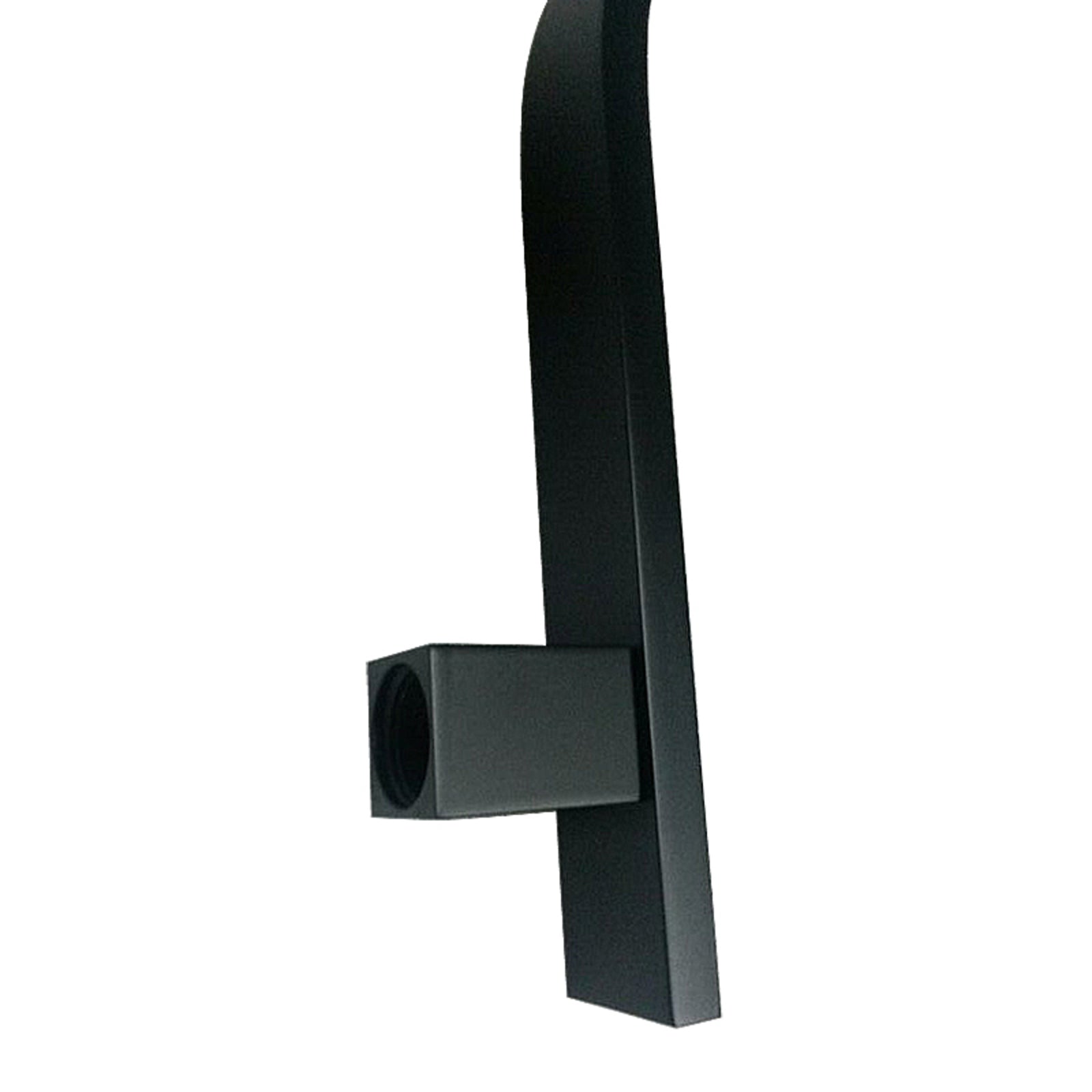 Hot Sale! Solid Brass Matte Black Gooseneck Wall - Mounted Female Shower Arm for Contemporary Bathrooms