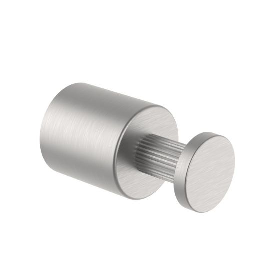 CADDENCE Modern Brushed Nickel Round Robe Hook - Space-Saving Bathroom Essential