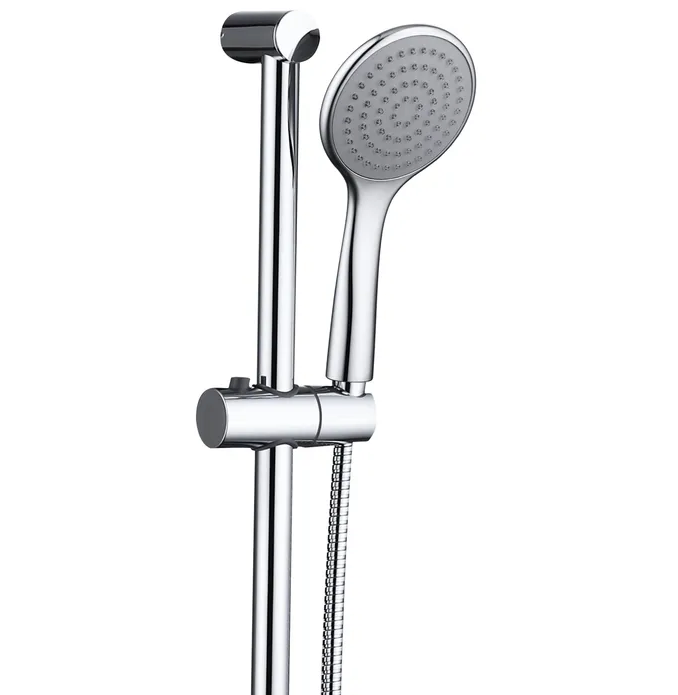 Hot Deal! PAVIA Chrome Shower Rail with Round Handheld Shower