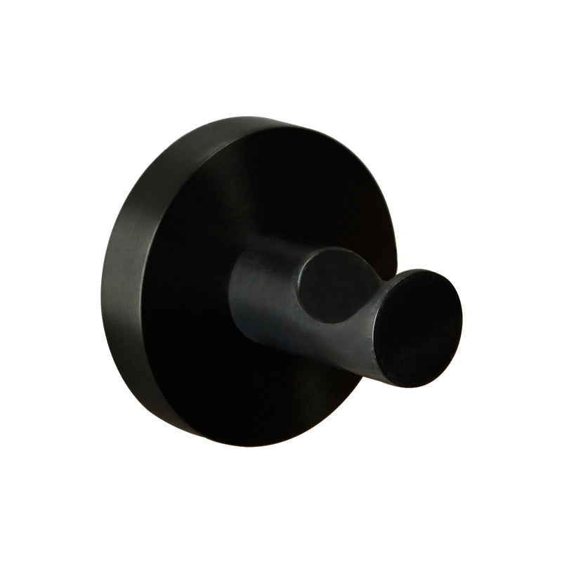 Matte Black Otus Round Brass Robe Hook with 7-Year Warranty