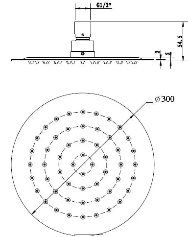 Hot Deal! 300mm PAVIA Round Stainless Steel Chrome Shower Head