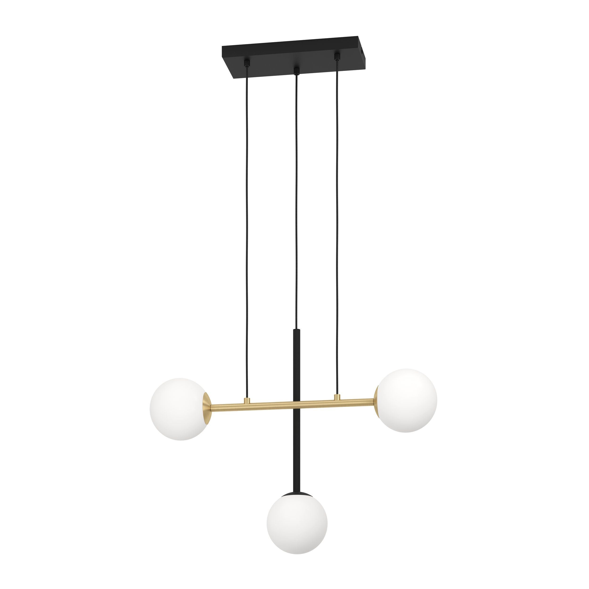 3x40W PAZ Brushed Brass Pendant Light for Modern Spaces