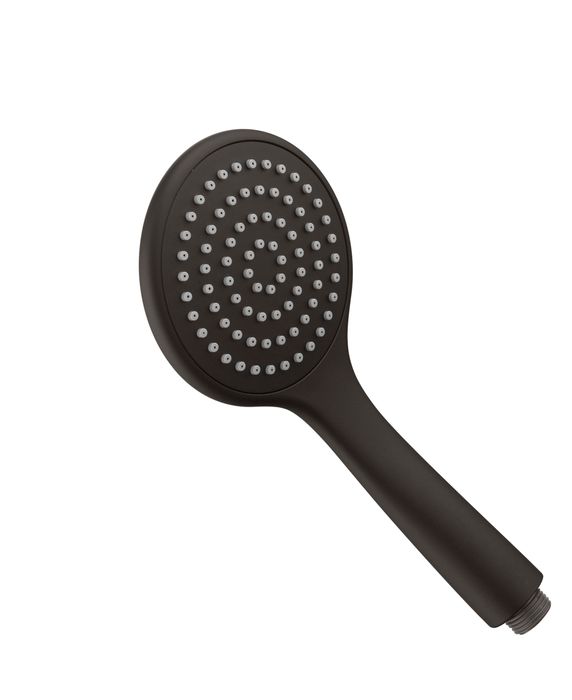 PAVIA Gun Metal Shower Rail Set with Round Handheld Shower - Great Deal!