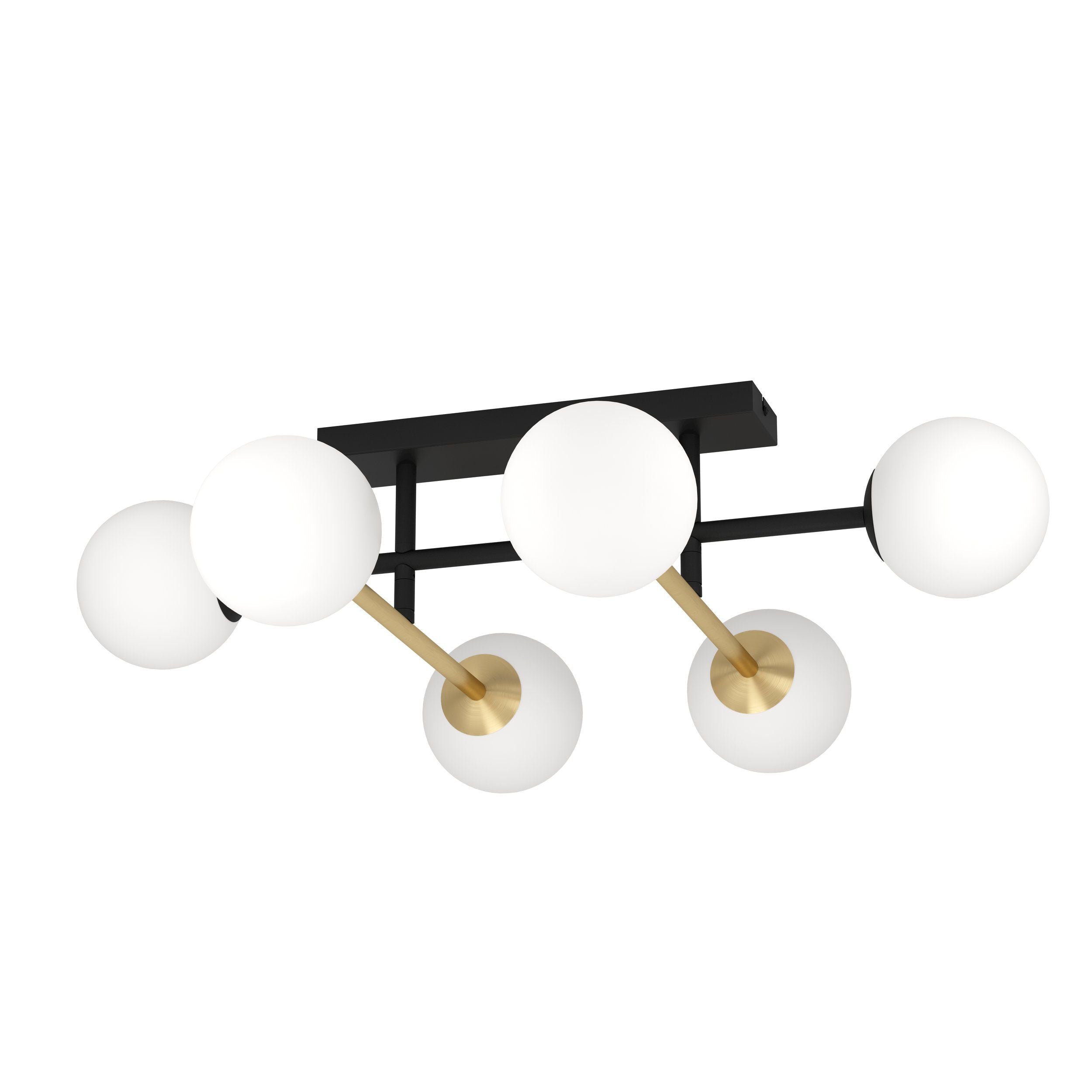 6x40W Brushed Brass PAZ Modern Ceiling Light for Kitchens and Living Rooms