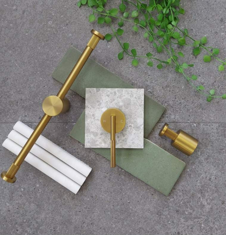 Exclusive Tall Brushed Yellow Gold Bathroom Basin Mixer with 15-Year Warranty