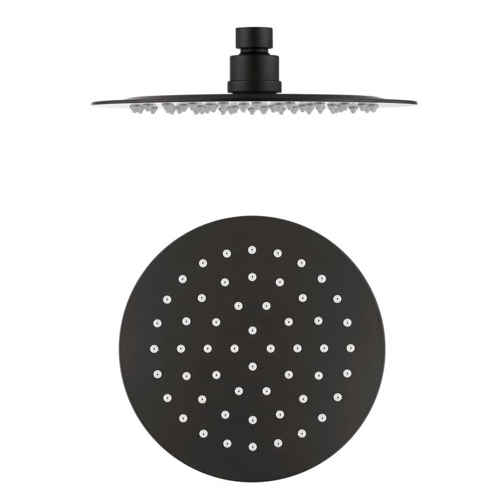 PAVIA Twin Shower Half Rail with Gun Metal Finish, Round Top Inlet (200mm)