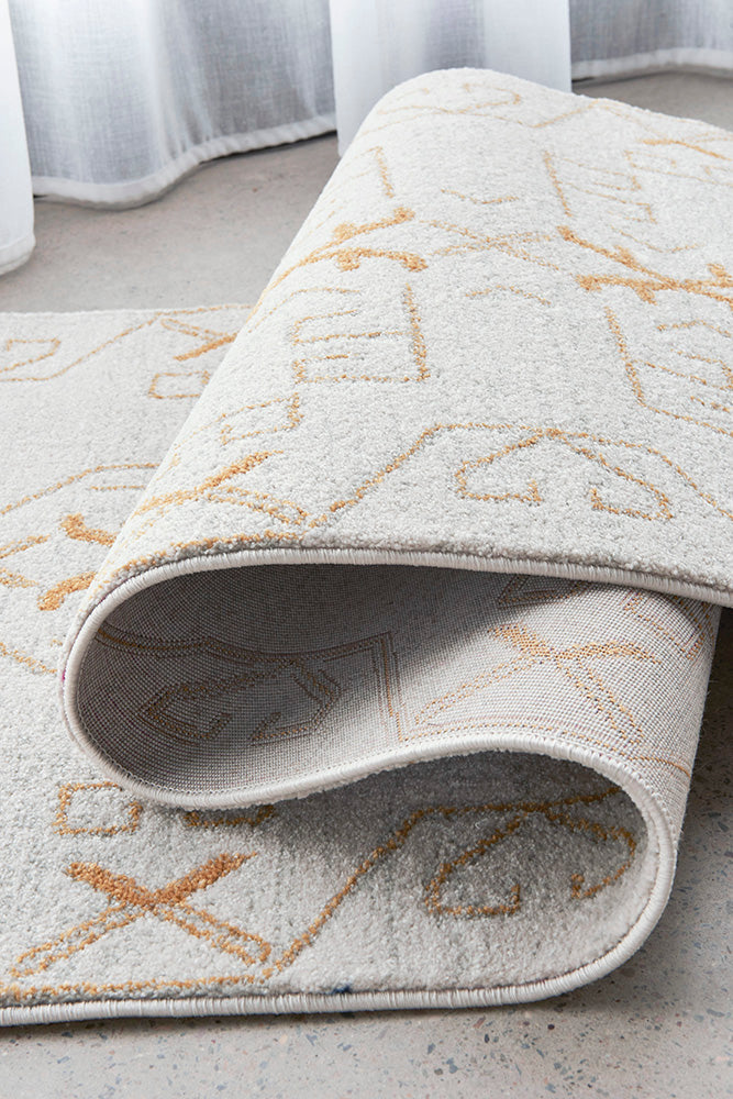 Hot Sale! Turkish Power Loomed Paradise Cala Gold Runner Rug for Living Room