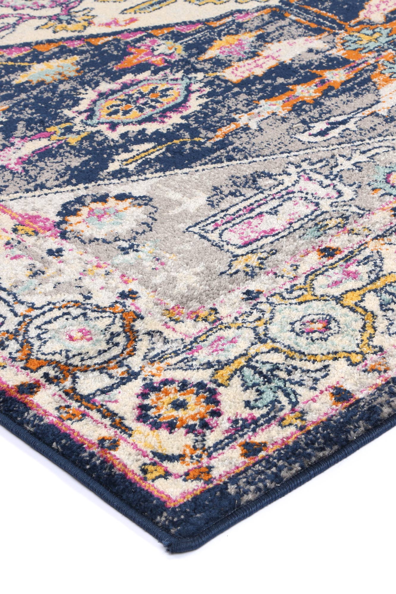 Palermo Catania Navy Rug - Durable, Vibrant and Kid & Pet Friendly