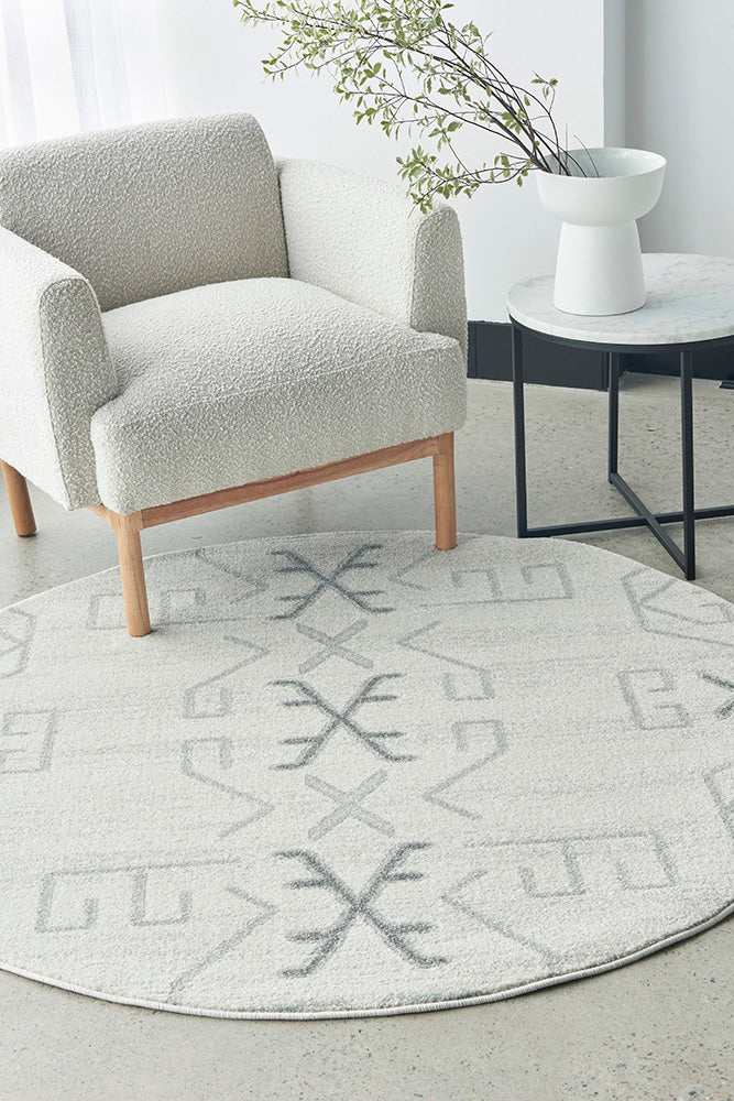 Hot Sale! Turkish Power Loomed Paradise Cala Grey Round Rug for Modern Interiors