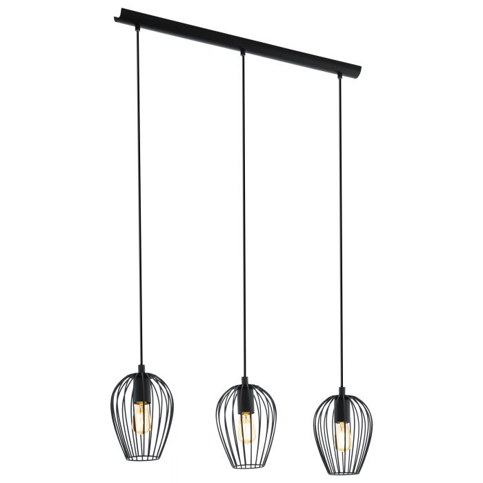 Stylish NEWTOWN 78 Steel Pendant Light in Striking Black