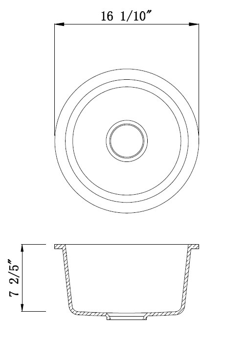 Cora Matte Black Round Granite Sink - 20-Year Warranty!