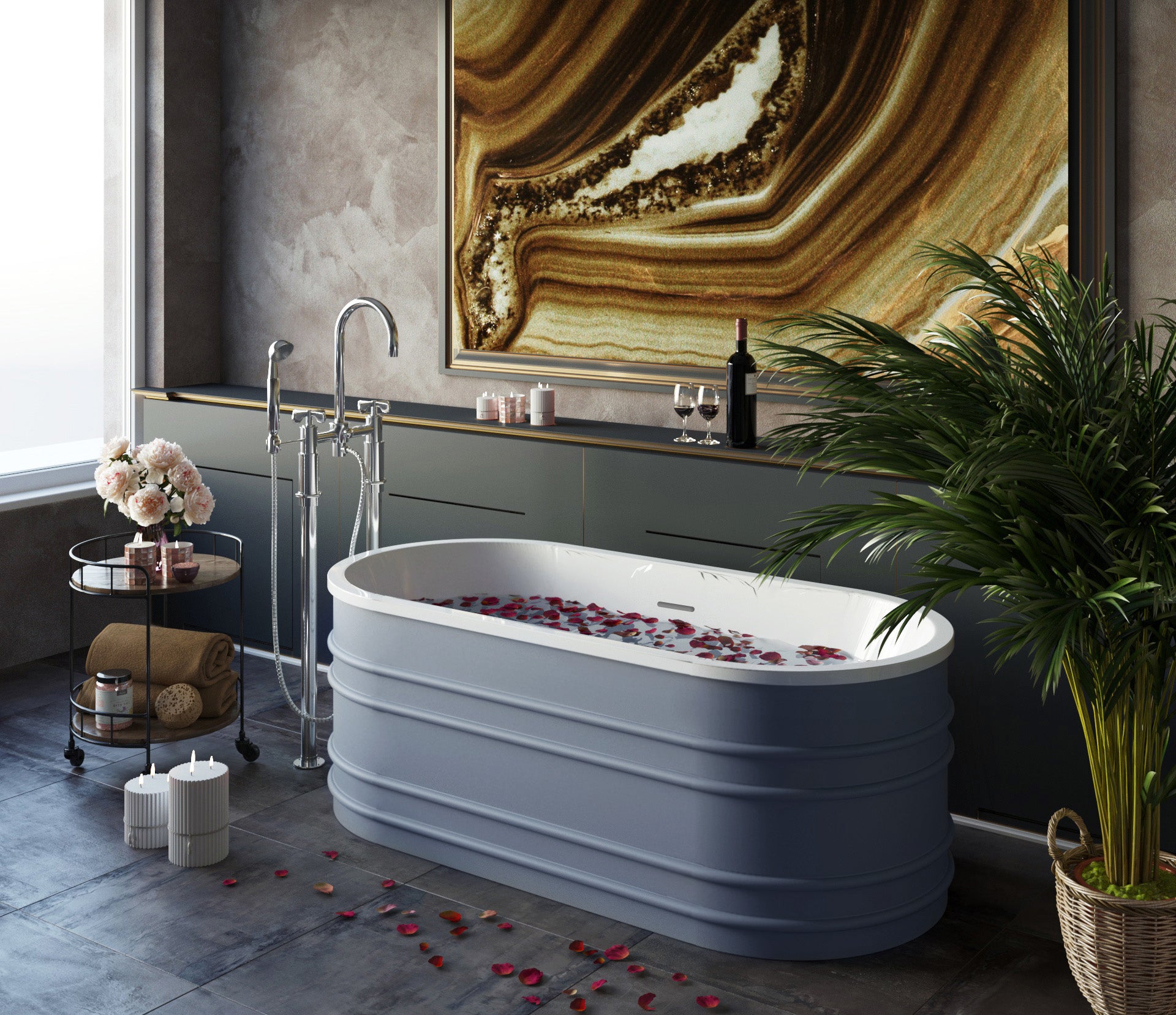 BUCCIANO 1675mm Non-overflow Freestanding Bathtub - Timeless Design for Your Bathroom