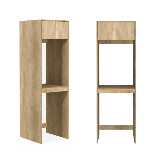 Hot Deal! Byron Natural Oak Style C Laundry Cabinet Set with Stone Top (1305x600x2100mm)