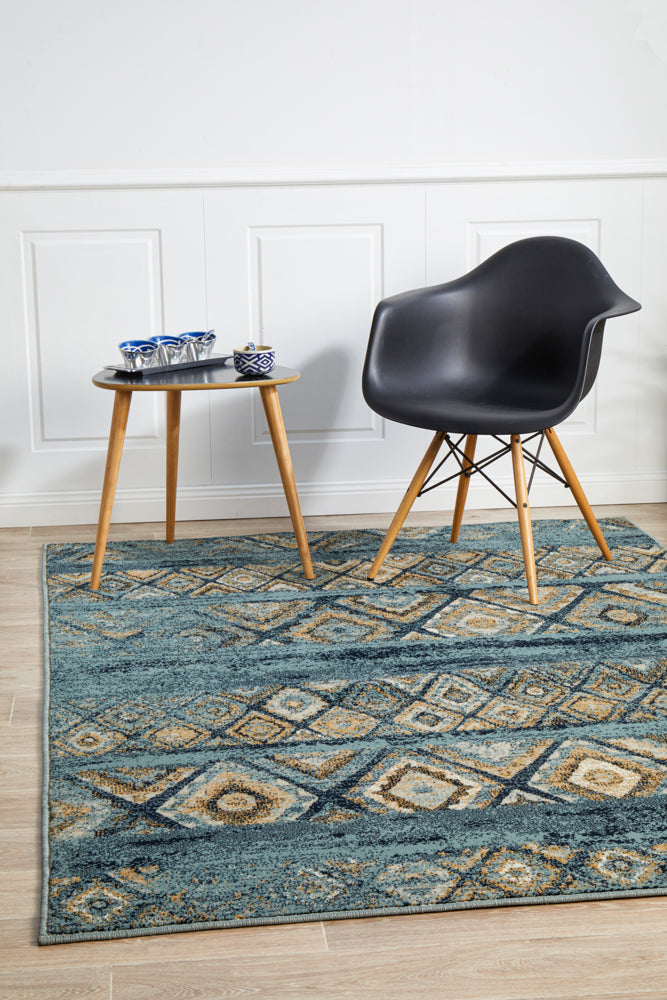 Stunning Oxford Blue Contrast Rug - A Traditional Beauty