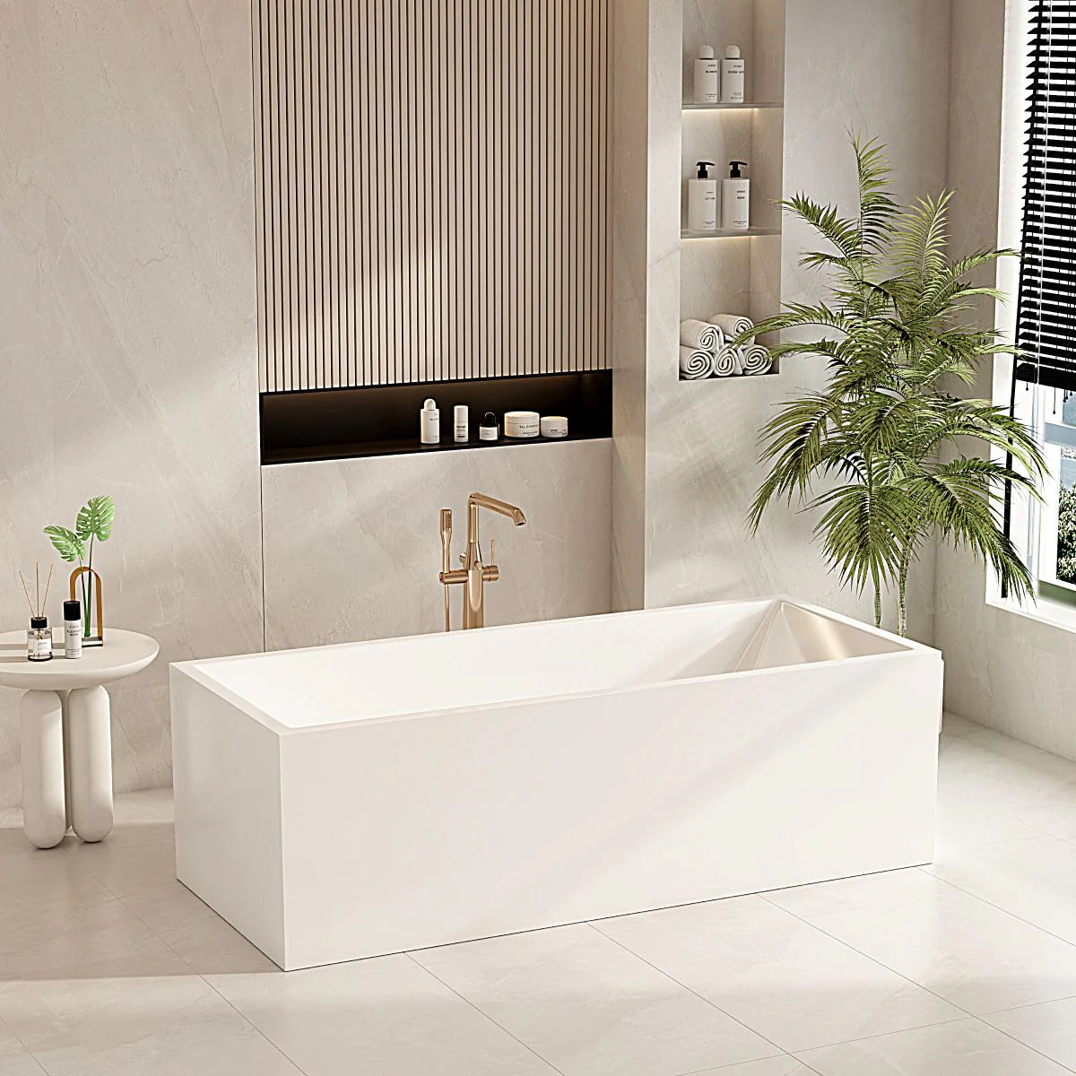 Special Offer! ORTA Freestanding Gloss White Bathtub in 1300/1400/1500/1700mm Sizes