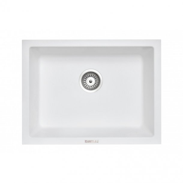On Sale! White Granite Carysil Big Kitchen Sink 610x457mm for Easy Cleaning