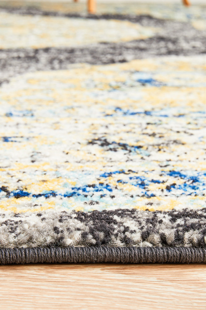 Century 955 Round Charcoal Rug with Turkish-Inspired Design