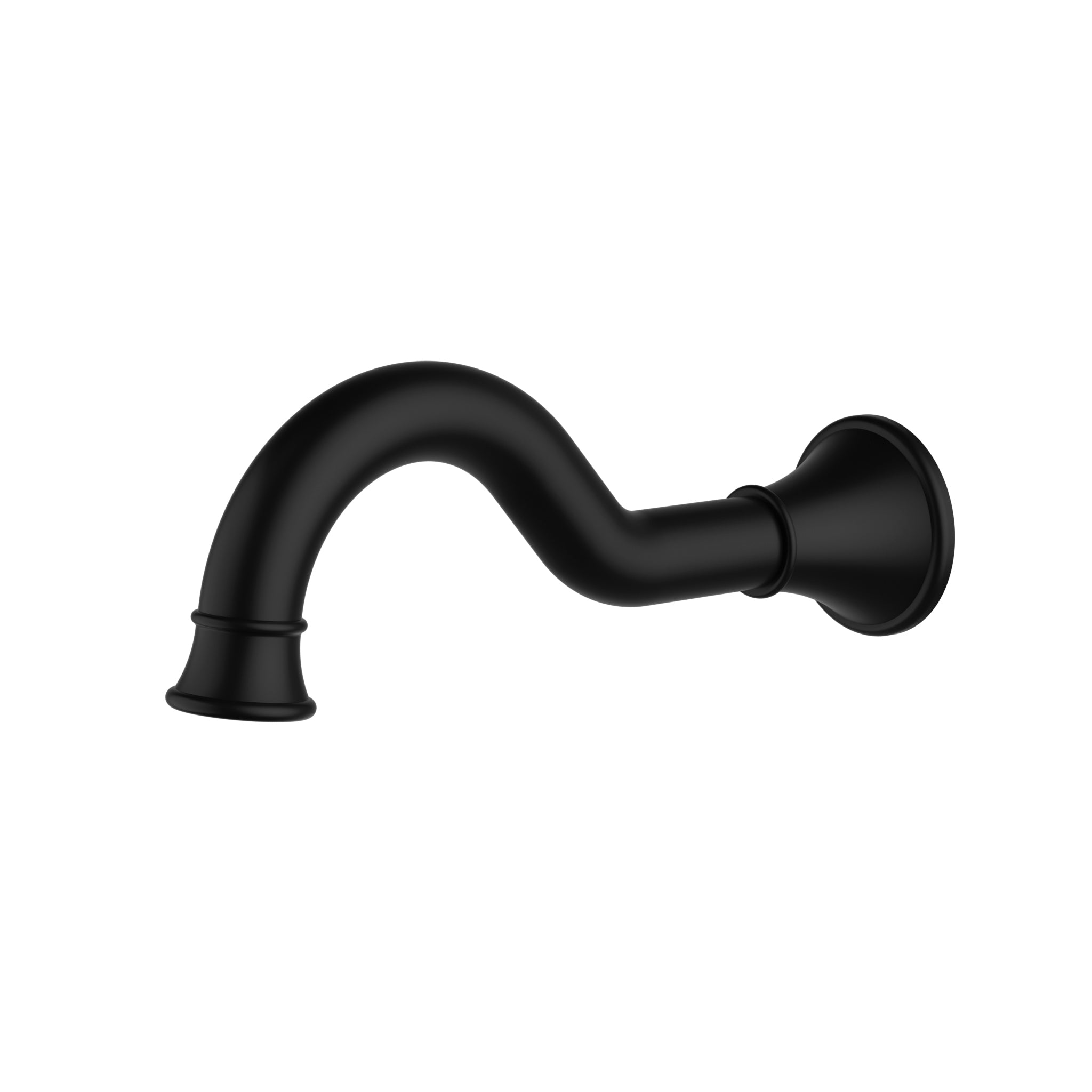 Matte Black Classic Style Bath Spout - Ideal for Modern Bathrooms