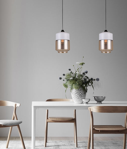 Hot Sale! Interior White and Amber Jar-Shaped Single Pendant Light