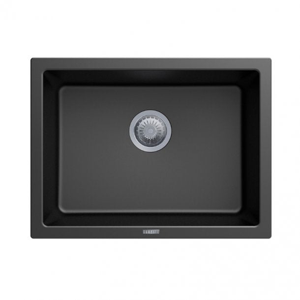 Sale! CARYSIL Large Black Granite Kitchen Sink - 610x457mm with Lifetime Warranty