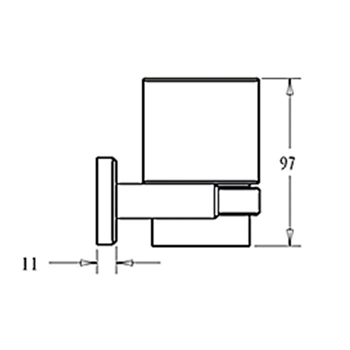 Hot Deal! Chrome Square Glass Tumbler Holder - A Great Choice for Builders