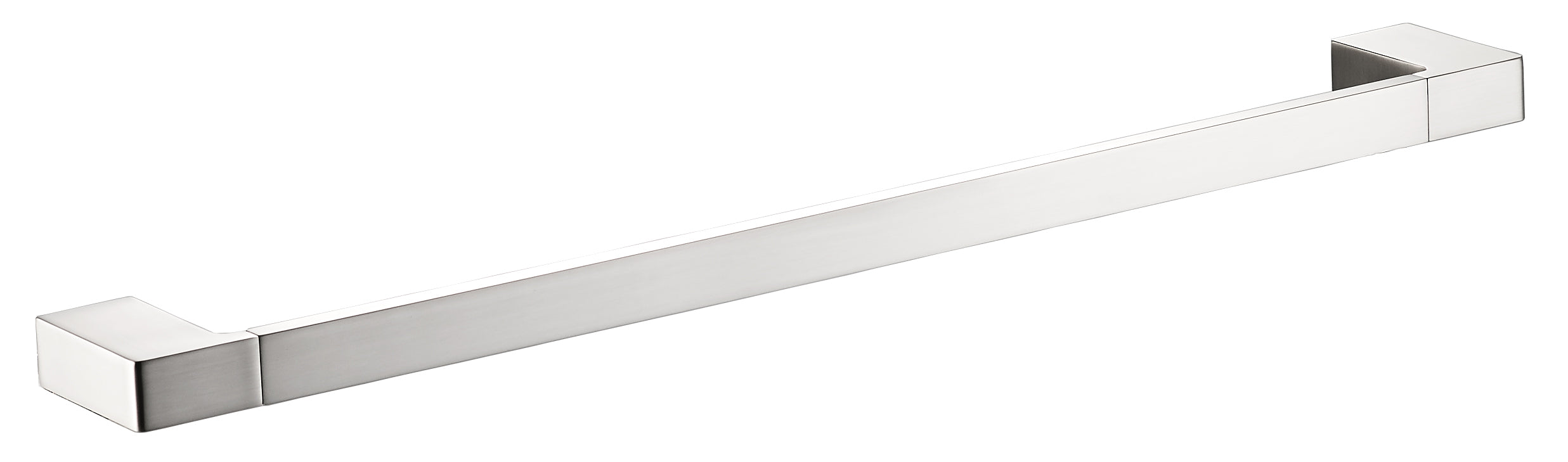 800mm Brushed Nickel Ceramic Single Towel Rail - Great Deal!