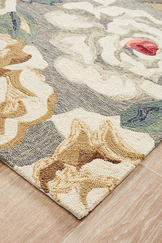 Amazing Deal! Copacabana Grey Gorgeous Peony Indoor-Outdoor Rug for Your Space