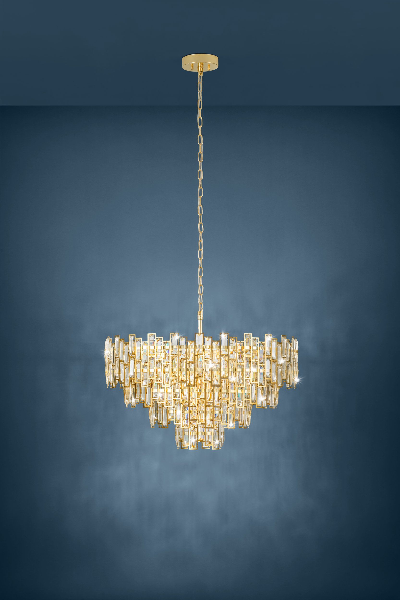 Stunning CALMEILLES Brass-Finished Pendant Light with Brilliant Glass