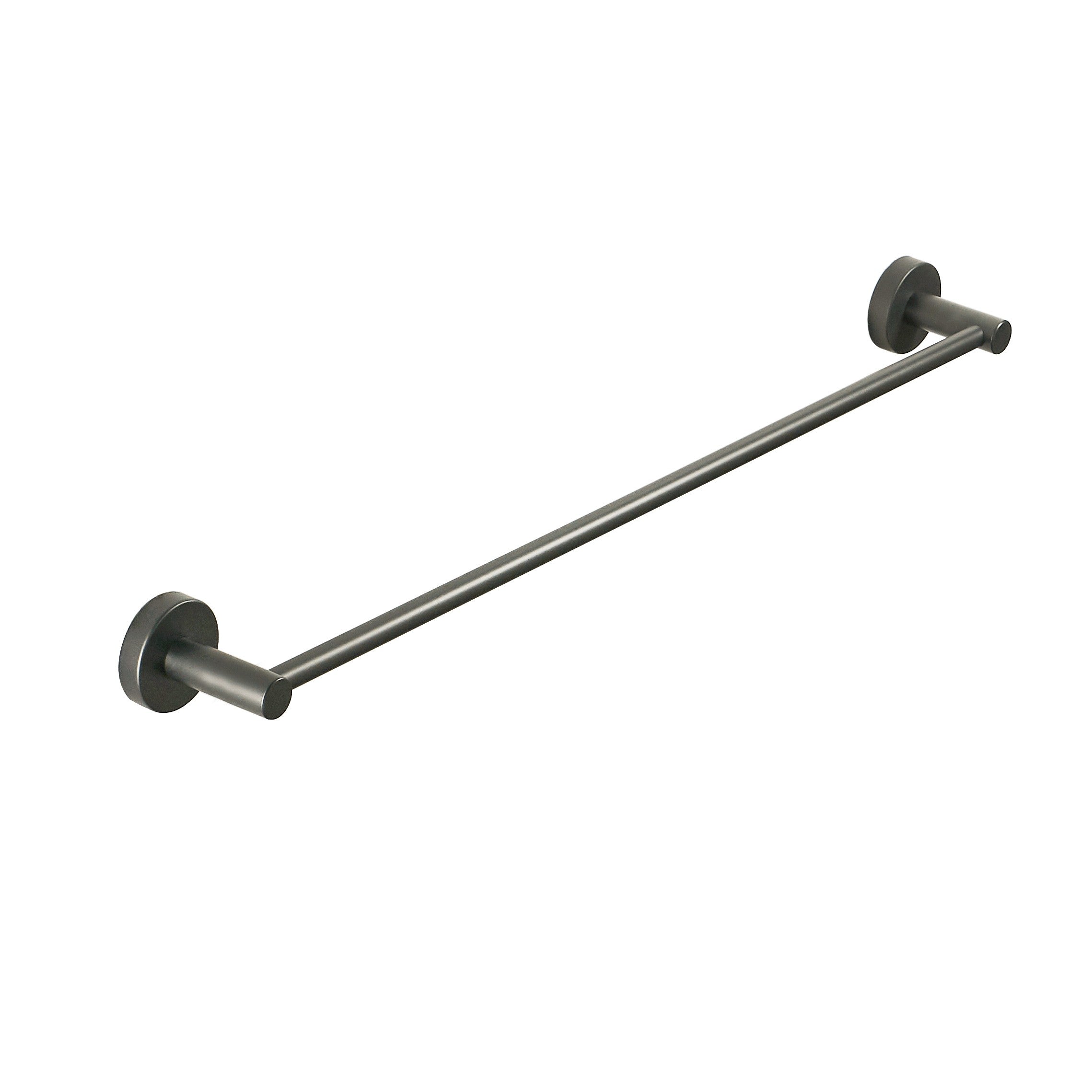 Hot Deal! 750mm Otus Single Round Towel Rail in Brushed Gun Metal