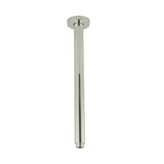 400mm Pentro Round Ceiling Shower Arm in Brushed Nickel Finish