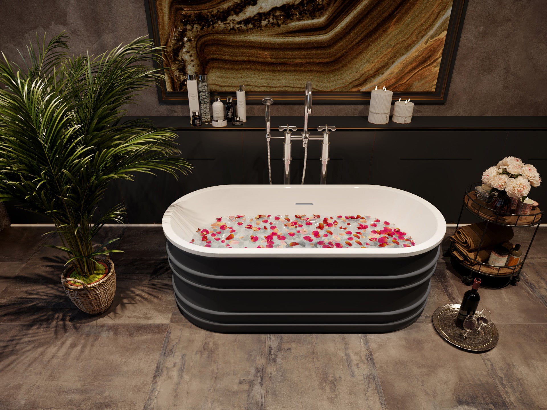 BUCCIANO 1675mm Non-overflow Freestanding Bathtub - Timeless Design for Your Bathroom