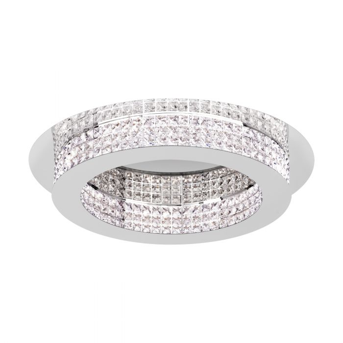 Hot Sale! PRINCIPE 02 Crystal Clear Ceiling Light with Chrome Trim
